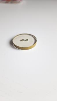 Knopf klein transparent olive